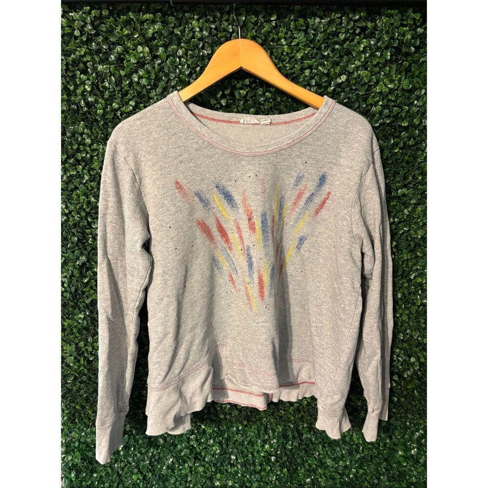 Wilt Grey Heather Long Sleeve French Terry Sweatshirt Sz Medium